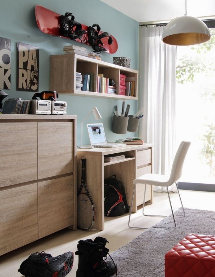 ontwerp van de studeerkamer voor een scholier
