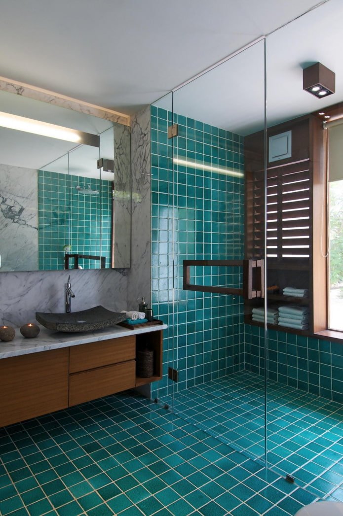 douche zonder bak van tegels