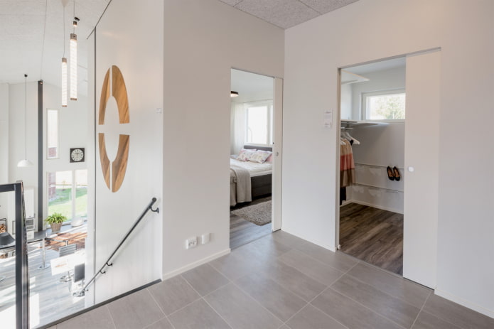 compartimentdeuren in de muur in het interieur