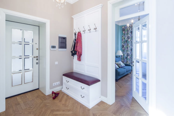 swing doors in the hall interior