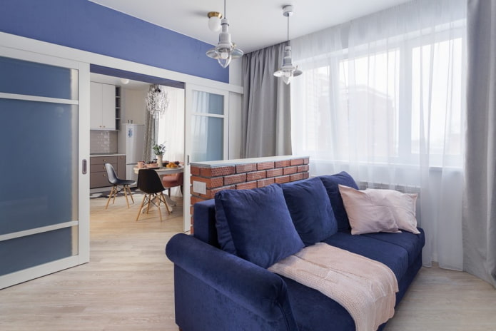 schuifdeuren in een loft-interieur
