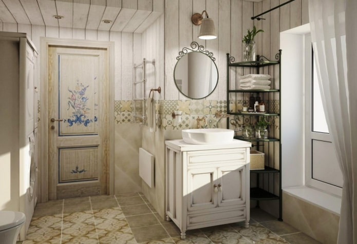 deuren in decoupage-techniek in het interieur in Proven?aalse stijl