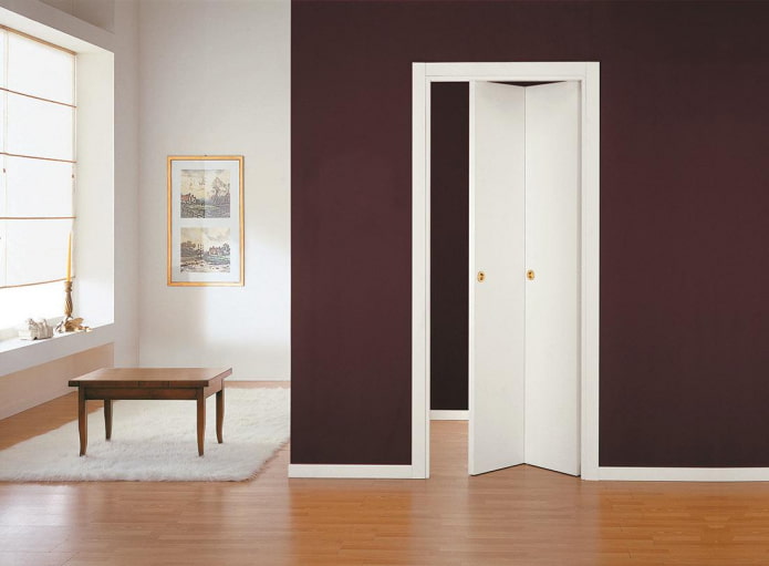 vouwdeur in het interieur