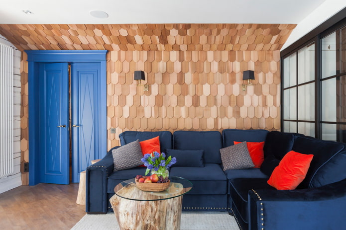 dubbele deuren in het interieur van de woonkamer