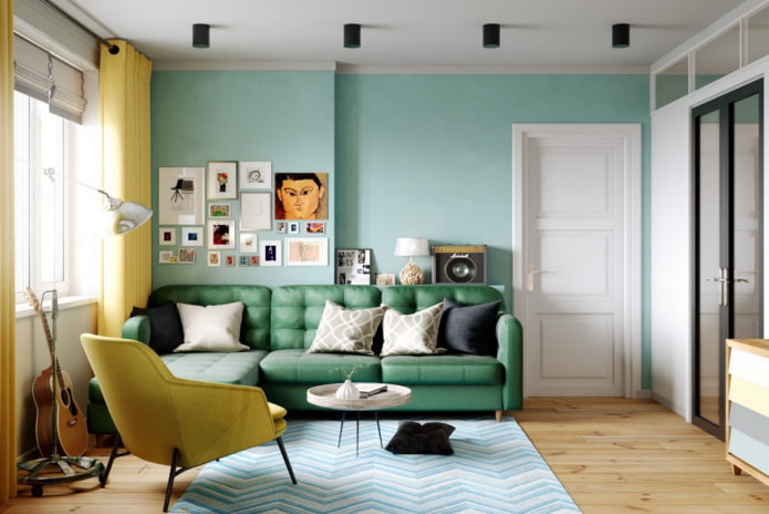 enkele deur in het interieur van de woonkamer