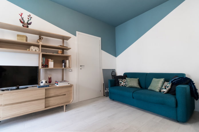 kunststof deur in het interieur van de woonkamer