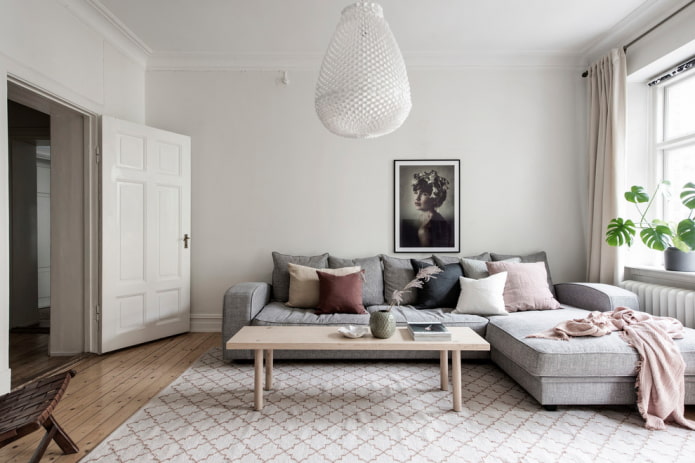 paneeldeur in het interieur van de woonkamer