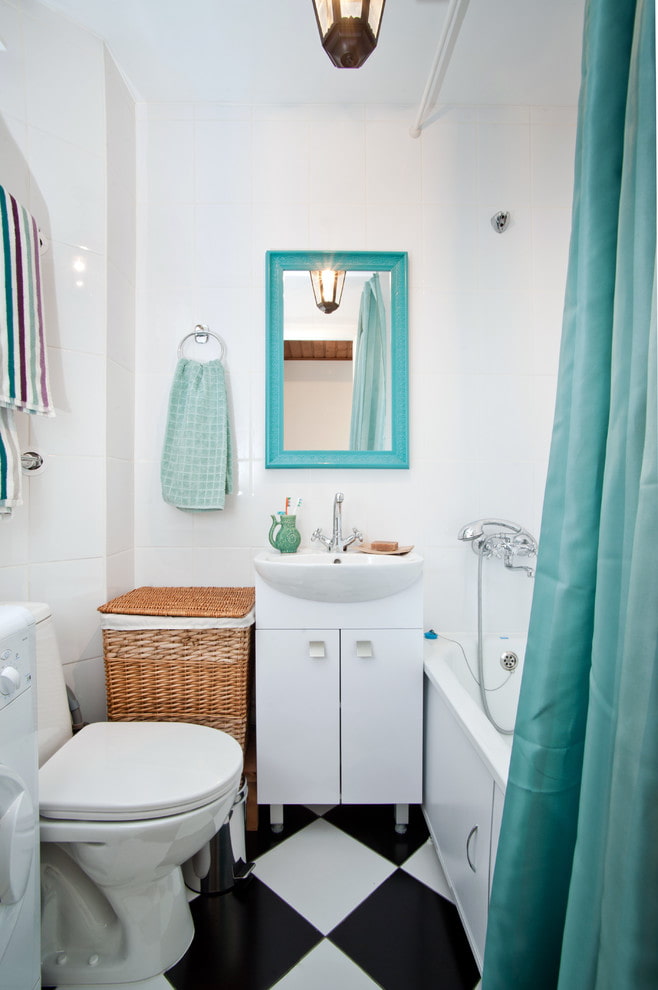 Turquoise accenten in de badkamer