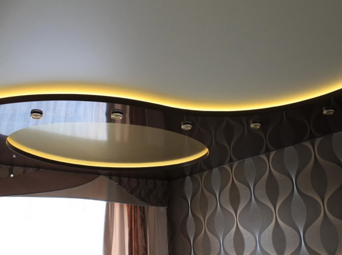 tweekleurige stretchstructuur met achtergrondverlichting