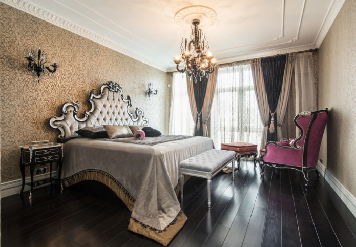 combinatie van weng? en beige op gordijnen in de slaapkamer