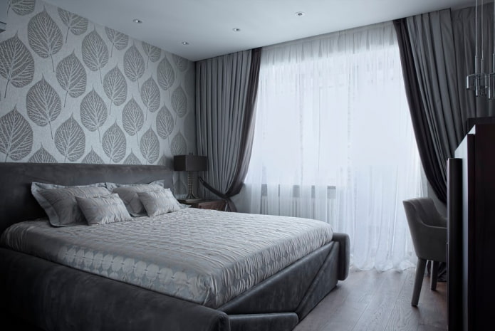 tweekleurige gordijnen in de slaapkamer
