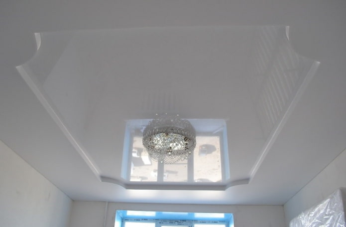 witte stretchstructuur met twee niveaus