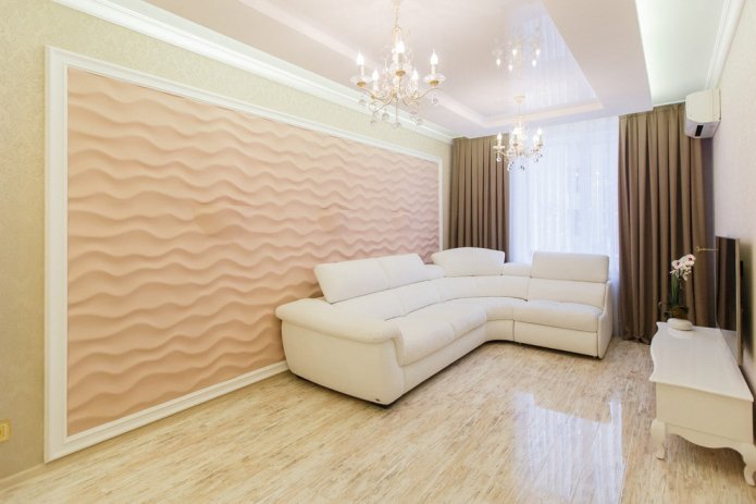 wit plafond in de woonkamer