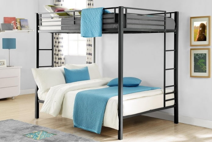 tweepersoons stapelbed in het interieur