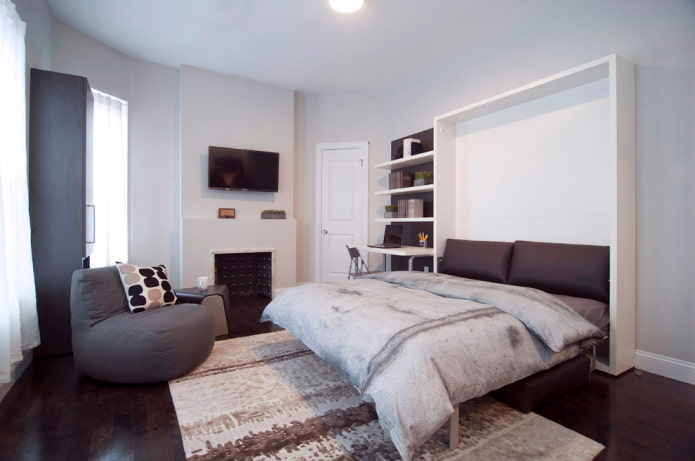 tweepersoons hoogslaper in het interieur