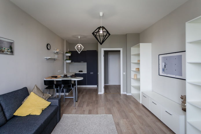 studio in een tweekamerappartement in Europese stijl