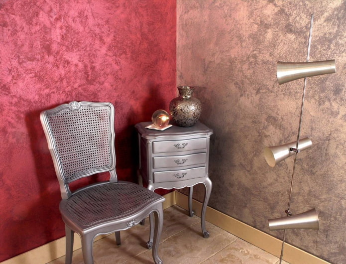 combinatie van getextureerde muren