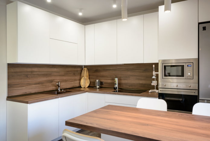 MDF-schort met imitatiehout