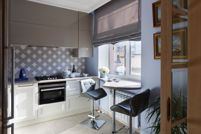 schortdesign in een kleine keuken