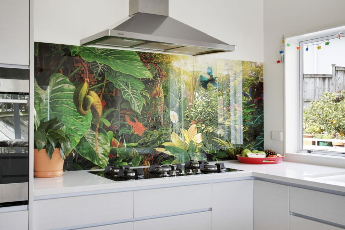 schortontwerp in het keukeninterieur