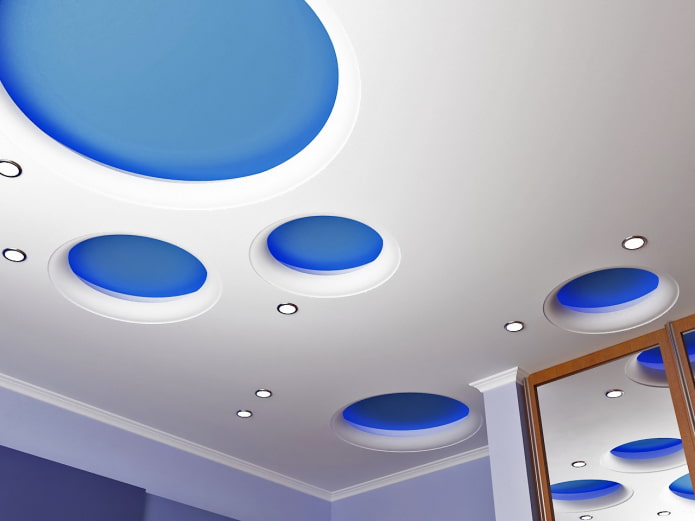 gefigureerd plafond in de vorm van cirkels