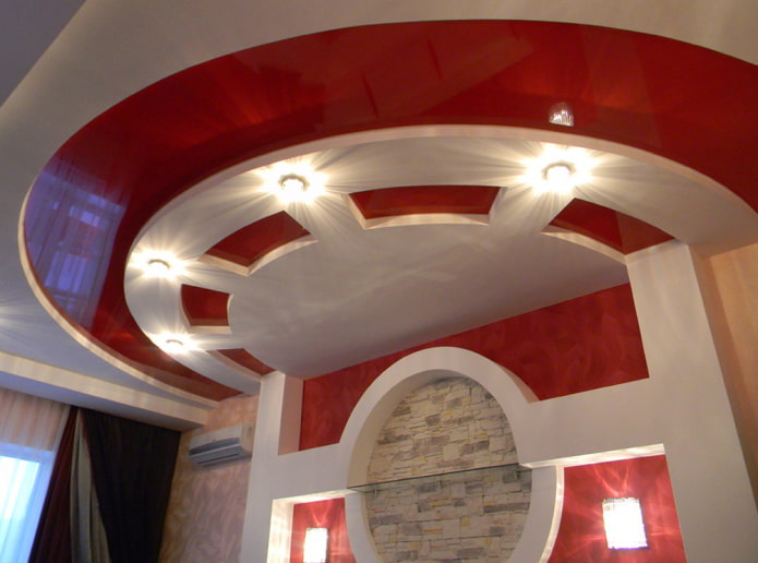 gefigureerd plafond in de vorm van een halve cirkel