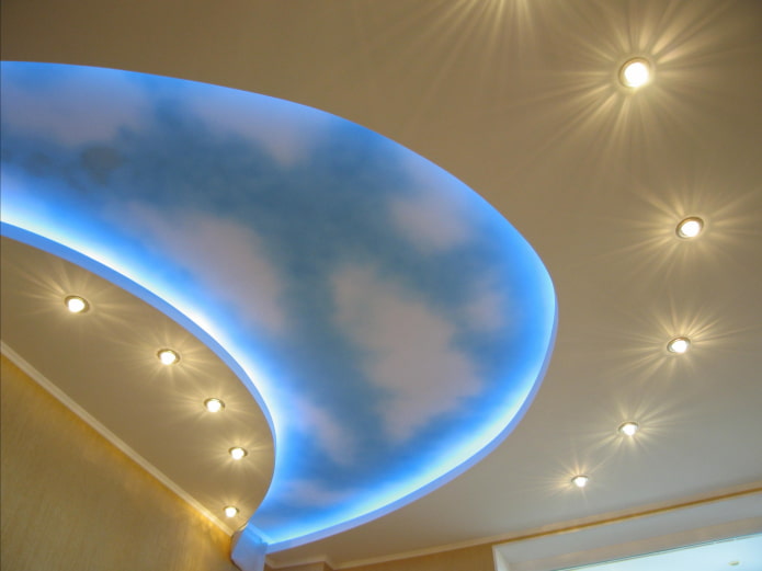 gefigureerd plafond in de vorm van een halve cirkel