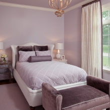 Prachtige paarse slaapkamer in het interieur-8