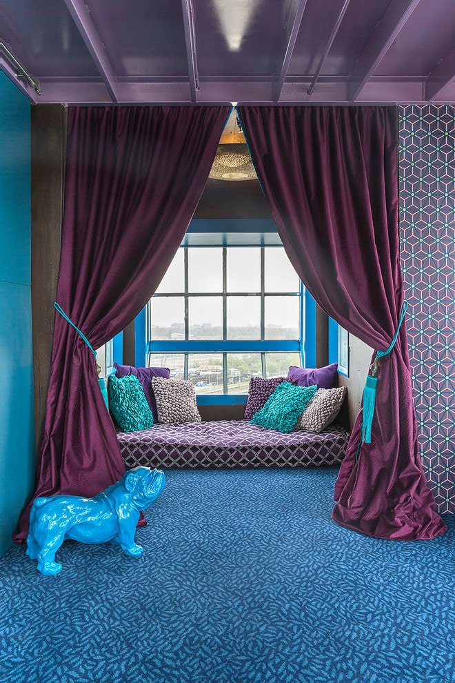 turquoise gordijnbinders