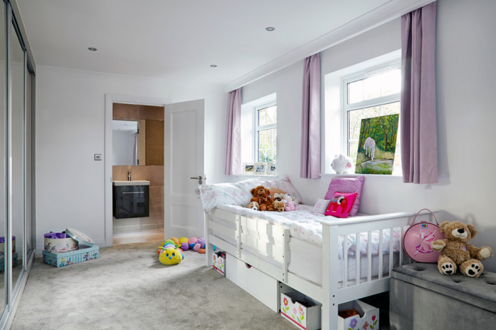 Korte gordijnen in de kinderkamer