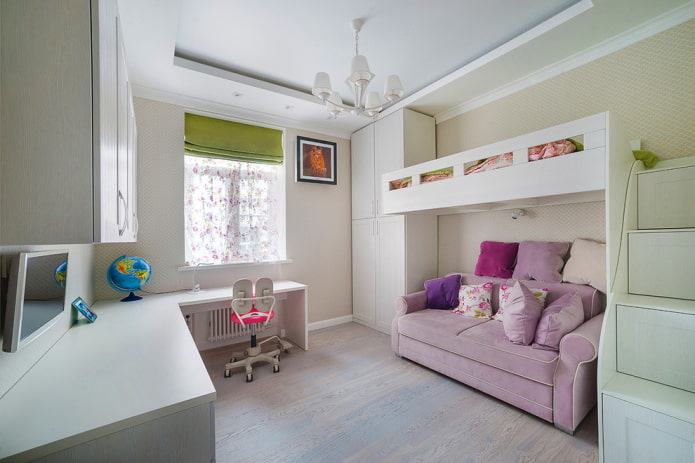 bank in de kinderkamer