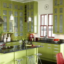 Hoe decoreer je een keukeninterieur in pistachekleur?-0