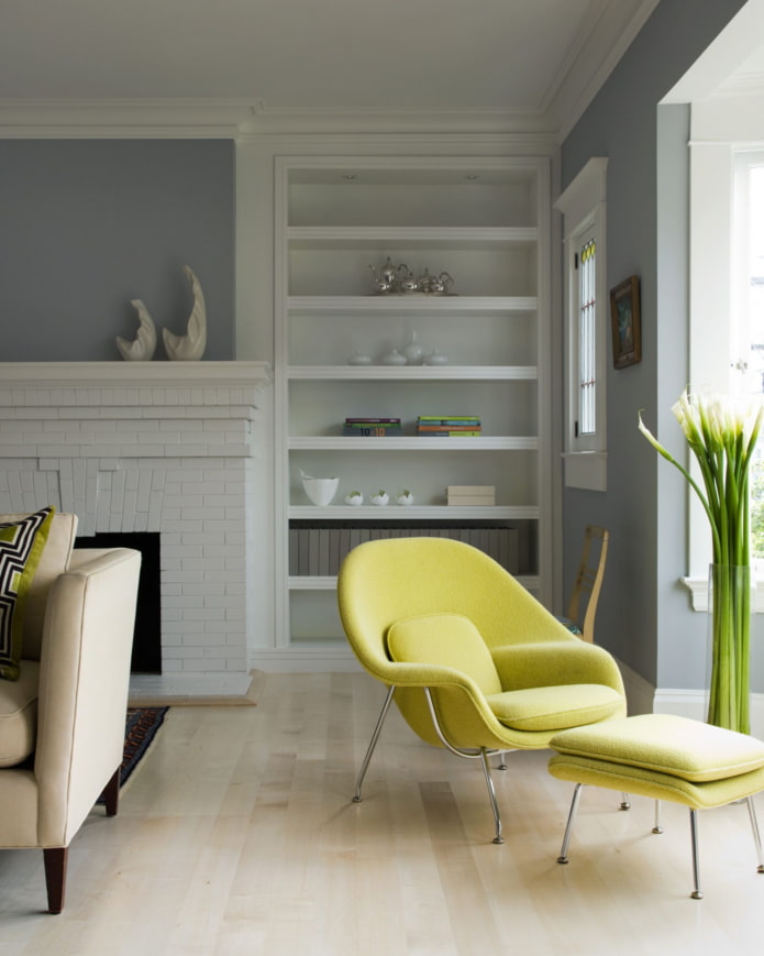 pistache stoel in een modern interieur