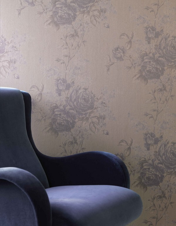 behang met bloemen
