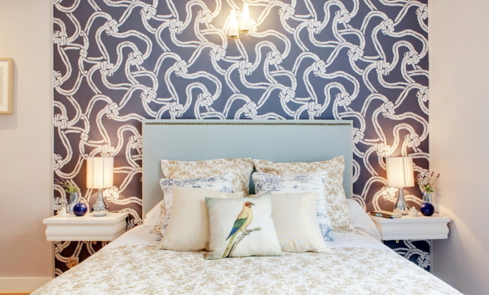 behang met een marineprint