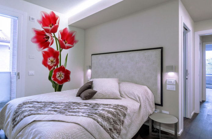3D-behang met bloemen