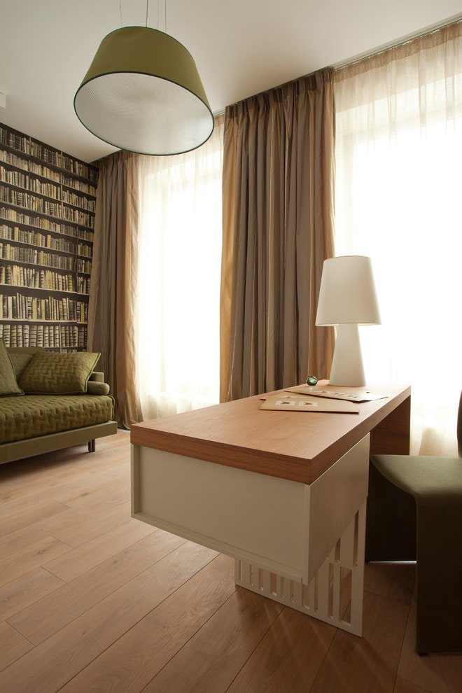 Decoratie met ruimteverruimend fotobehang met boekenplanken