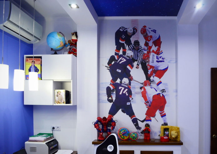 hockeythema in een jongenskamer