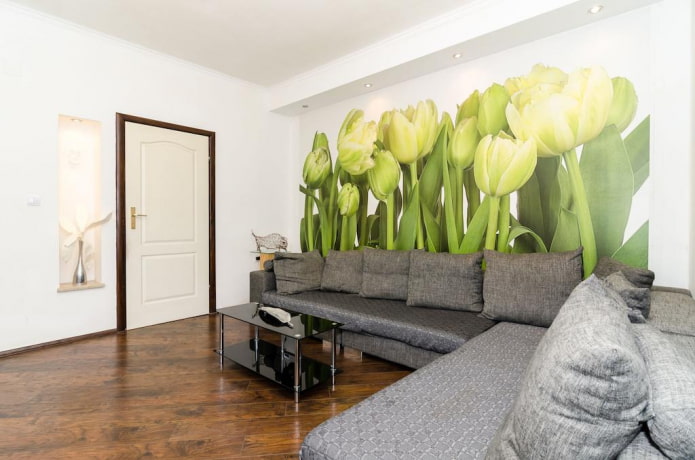 fotobehang met tulpen