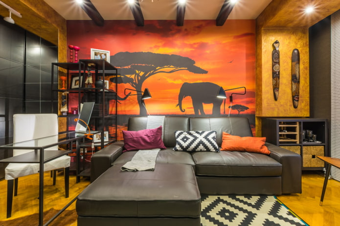 kamer in safaristijl