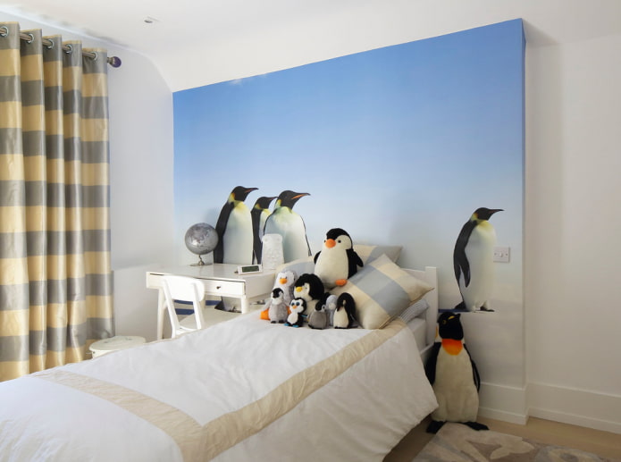 pingu?ns op fotobehang