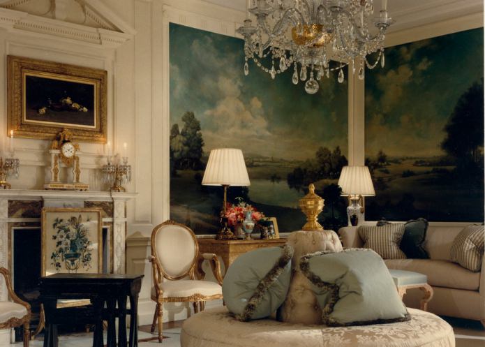 fresco in de woonkamer