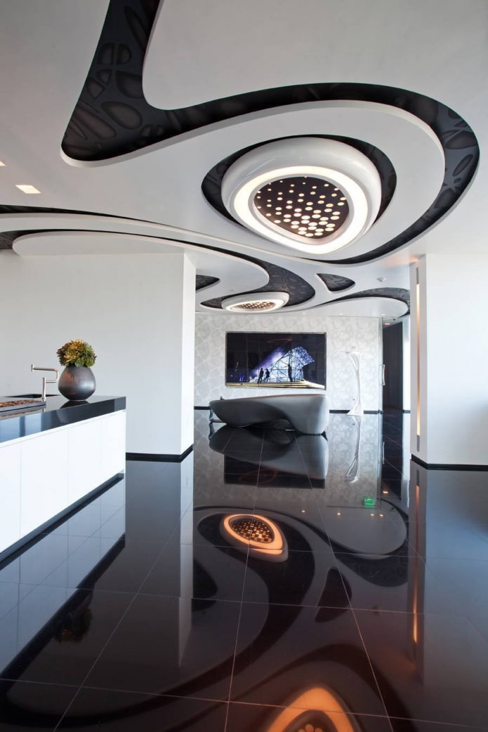 plafond in futuristische stijl