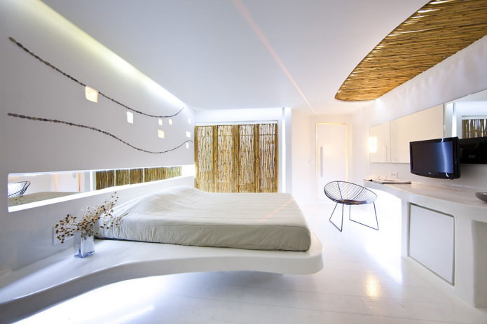 zwevend bed in de slaapkamer
