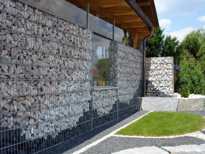 Gabion muurdecoratie