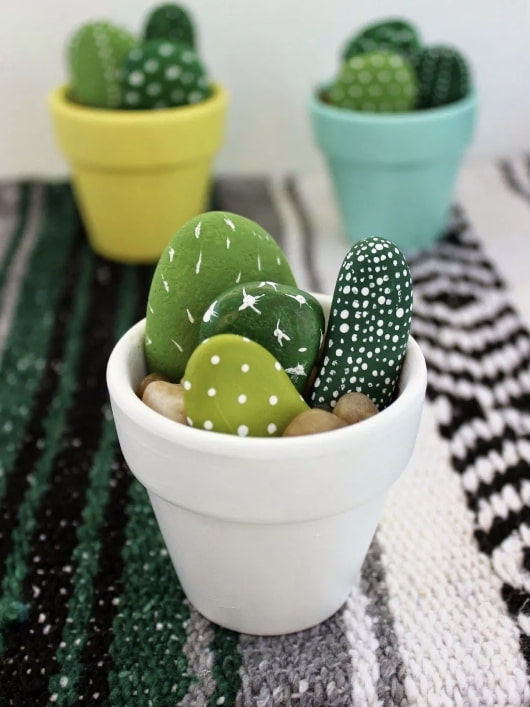 Cactussen van kiezels