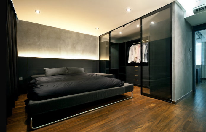 garderobedesign in het interieur van de slaapkamer