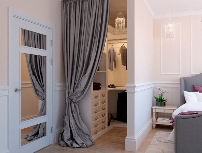garderobedesign in het slaapkamerinterieur