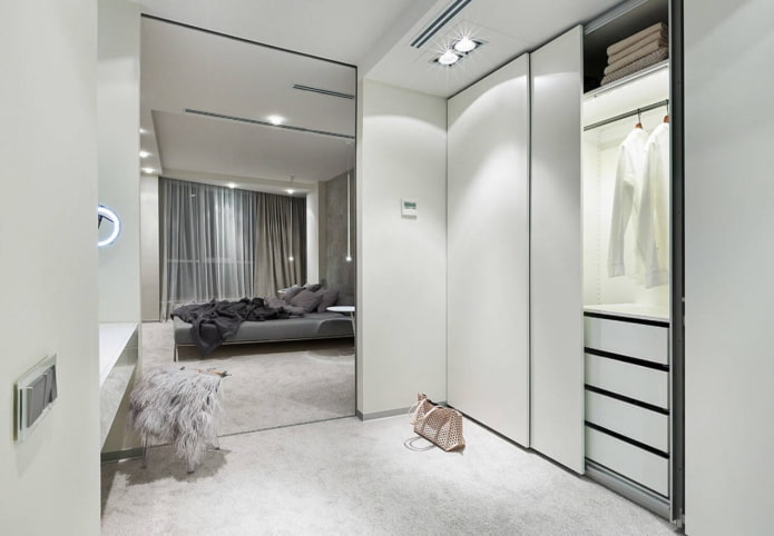 garderobedesign in het slaapkamerinterieur