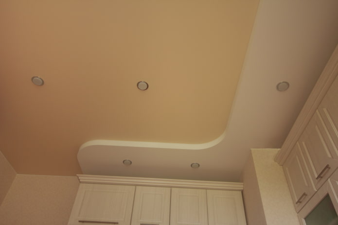 gipsplaatconstructie met matte stretchstof